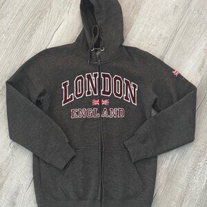 LONDON Zip Up Sweatshirt - Size Medium